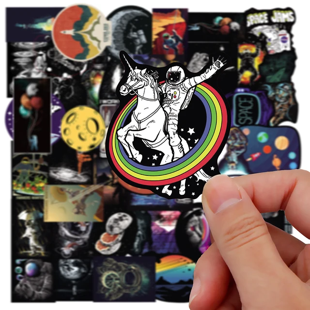 10/30/50PCS Outer Space Astronaut Graffiti Stickers Cartoon DIY Skateboard Fridge Motorcycle Luggage PVC Waterproof Sticker Toy 6