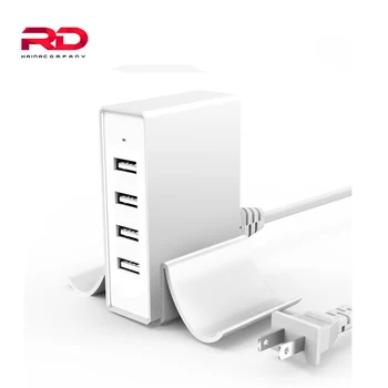 4 ポートusb充電器マルチusb充電ステーションスタンド携帯電話充電アダプタeu、米国、英国iphone 6 7 8 ×