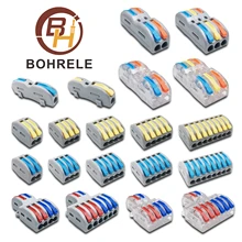 Mini connecteurs de câble de fil rapide universel Compact conducteur ressort épissage connecteur de câblage enfichable bornier SPL-2/3 212