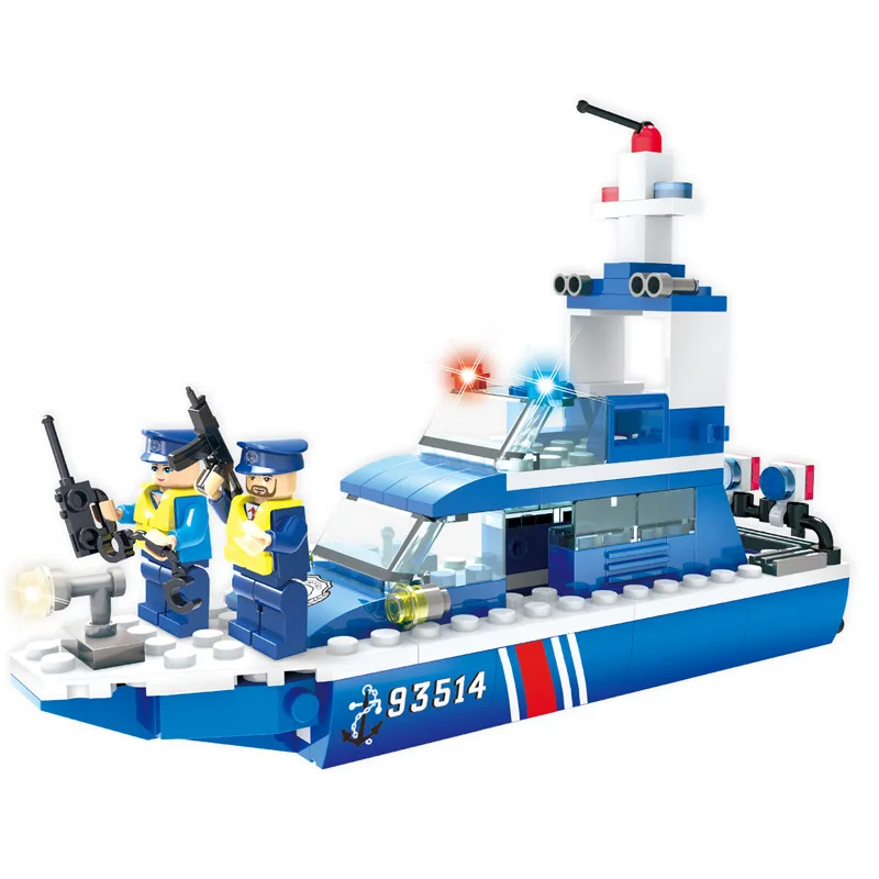 

XIPOO Police Series 6-in-1 China Mobile Command Xp93514 Educational Assembled Children Building Blocks Toy