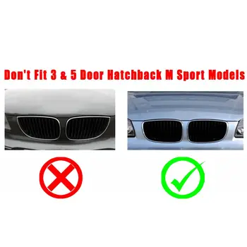 

Hot Pair Glossy Black Kidney Grill Grille Surrounds Cover For BMW 1 Series 116 118 120 E81 E82 E87 E88 2007 2008 2009 2010 2011-