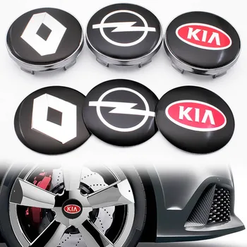 

4PCS 56+60mm Car Wheel Center Hub Caps Badge Sticker Decal For BMW Audi Jeep Toyota Skoda VW Mitsubishi Car Styling Accessories