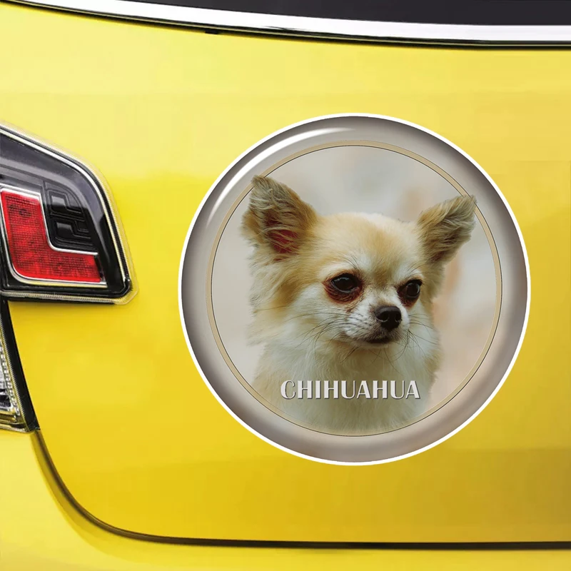 

S62109# Chihuahua Dog Self-adhesive Decal Car Sticker Waterproof Auto Decors on Bumper Rear Window Laptop Choose Size