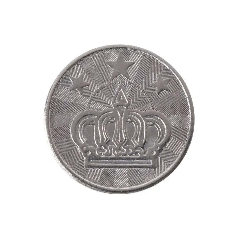 10 шт. 25*2 мм игровой жетон из нержавеющей стали аркадная игра монета пентаграмма Корона Жетоны