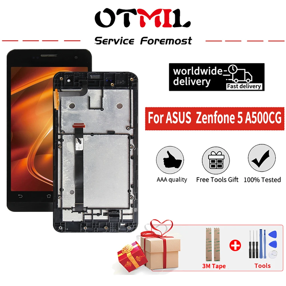 5 0 "оригинал для ASUS Zenfone A500CG ЖК дисплей сенсорный экран дигитайзер сборка