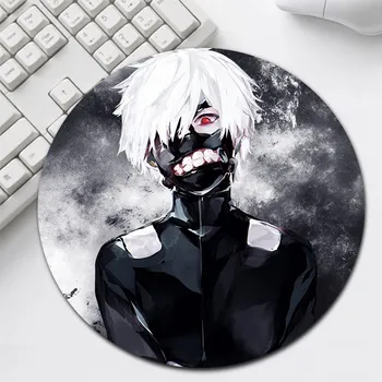 

Cartoon Tokyo Ghoul Mouse Pad Round Mousepad Office Mice Pad Rubber Computer Anti-slip Table Mat