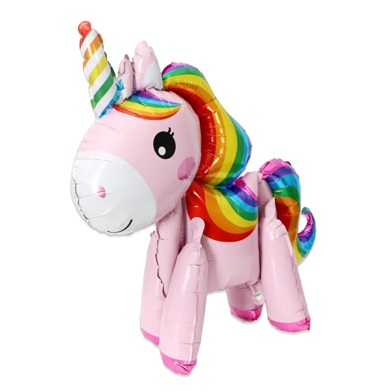 3D rainbow horse cartoon horse globos unicorn aluminum foil balloon party decoration children's toys aluminum balloon wholesale