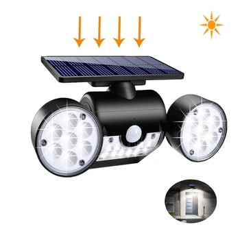 

360° rotation Rechargeable Solar Light LED IP65 Waterproof PIR Motion Sensor Security Solar Lamp Outdoor Emergency Wall Light