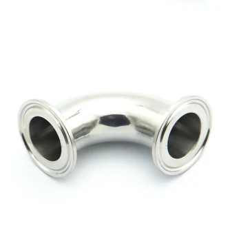 

1" 25mm OD 304 Stainless Steel Sanitary Ferrule 90 Degree Elbow Pipe Fitting For Home Brew Homebrew Fit 1.5" Tri Clamp
