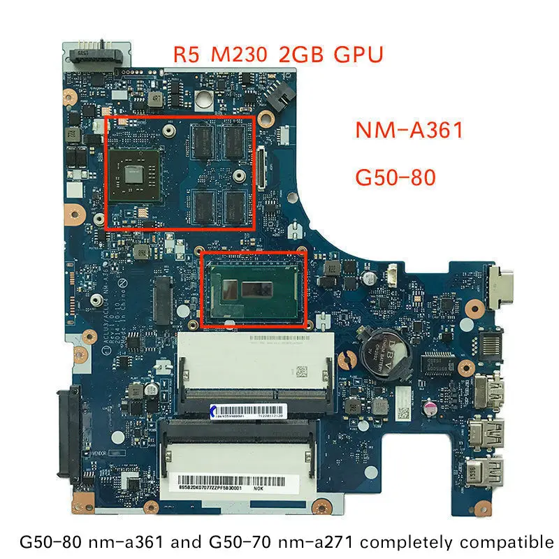 ACLU1/ACLU2 NM A271 для ноутбука Lenovo A361 ПК материнская плата I3|Материнские платы| |