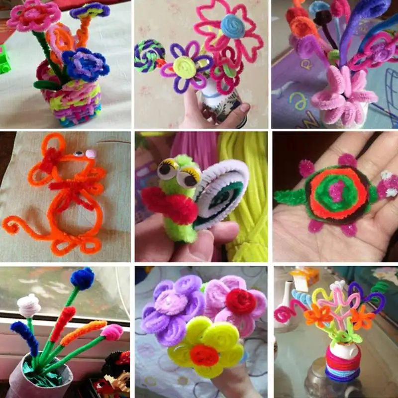 500 шт набор плюшевых игрушек с изображением глаз, помпоны для детей, развивающие игрушки для рукоделия, художественное ремесло, креативные игрушки для детей