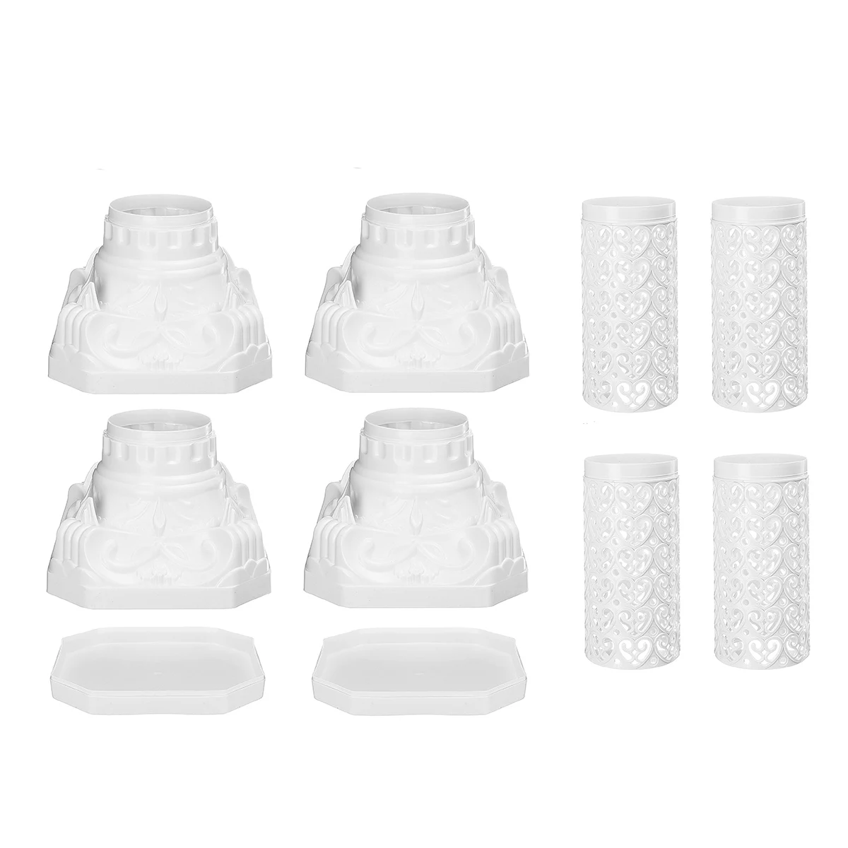 2/4Pcs 88CM Roman Column Mould DIY Paving Molds Balcony Fence Garden Pool Cement Railing Plaster Concrete Mould Guardrail