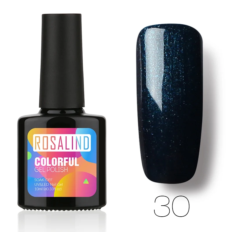 10ml 30 ROSALIND гель для ногтей Полупостоянный Гибридный лак УФ светодиодный лак для ногтей Гель-лак для маникюра дизайн ногтей верхнее и Базовое покрытие - Цвет: 10ml 30