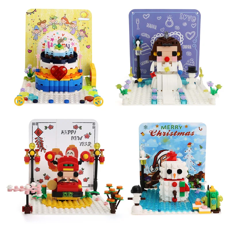 

Wange/Wange Building Blocks Children'S Educational Toy Small Particles Inserted Building Blocks Stereo Building Blocks Card Seri