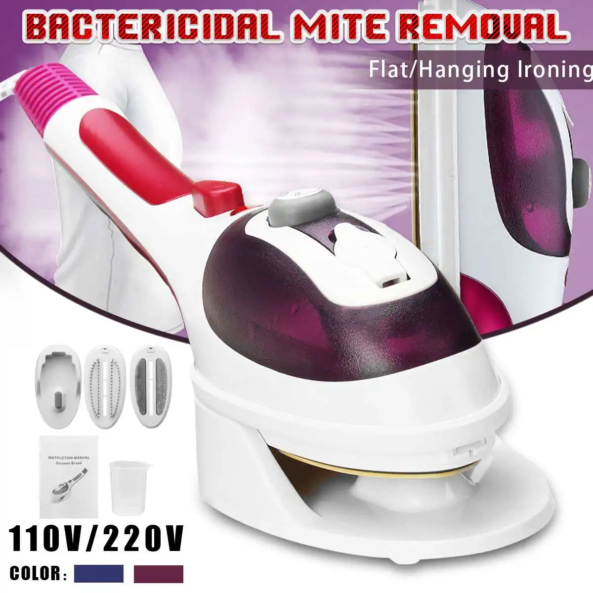 

Portable 800W Handheld Garment Steamers Mini Household Appliances Electric Steam Irons Brushes For Underwear Steamer Iron