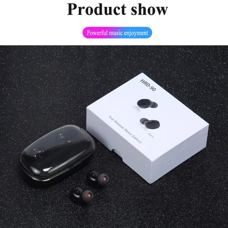 HRD-90 TWS Bluetooth наушники беспроводные наушники 5,0 TWS наушники IPX5 Водонепроницаемый мини гарнитура 3D стерео звук спортивный динамик
