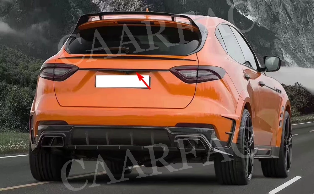 Накладка на заднюю крышку багажника из углеродного волокна для Maserati Levante- автомобильные наклейки аксессуары