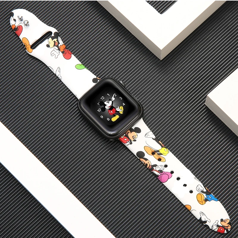 

Silicone Strap for Apple Watch Band 42mm 38mm Pattern Sport Bracelet Apple Watch 5 Accessories Iwatch Correa 44mm 40mm 5 4 3 2
