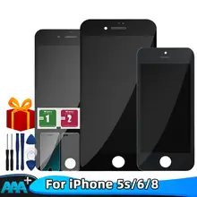 AAA + + + جودة LCD ل فون 5s 6 8 LCD مجموعة المحولات الرقمية لشاشة تعمل بلمس وحدة LCD ل فون 5s 6 8 lcd لا الميت بكسل(China)