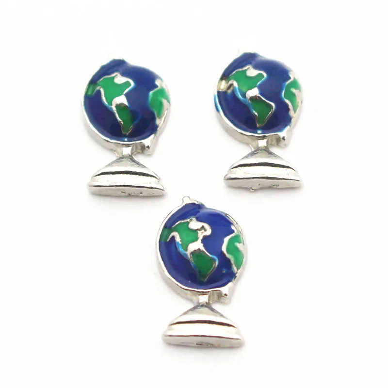 20Pcs/Lot Globe Heart Alloy Floating Charms Hand-made DIY for Glass Lockets | Украшения и аксессуары