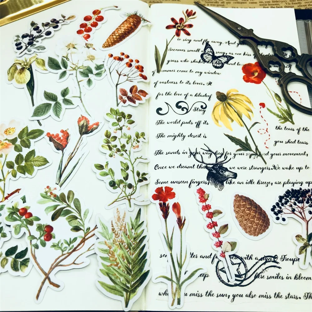 31 шт./упак. небольшие цветочные листья наклейки DIY Ремесло Скрапбукинг альбом