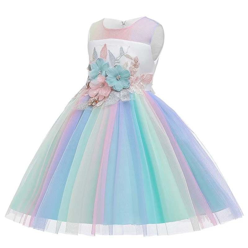 Baby Girls Dress Embroider Birthday Party Princess Dress Kids Dresses For Girls Costume Carnival Ball Gown Children Clothing