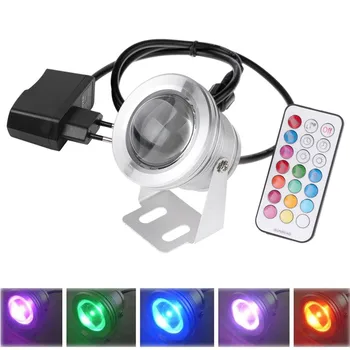 

IP67 10W RGB LED Light With Remote Control Underwater Light Garden Fountain Pool Pond Spotlight Waterproof Underwater Lamp