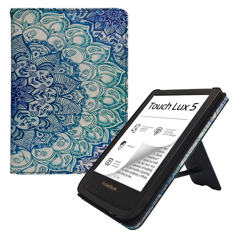 Stand Case for Pocketbook Color/Tonch HD 3/Touch Lux 5/4/Basic Lux 2 (PB606/616/627/628/632/633) with Sleep/Wake / Hand Strap tablet stands Tablet Accessories
