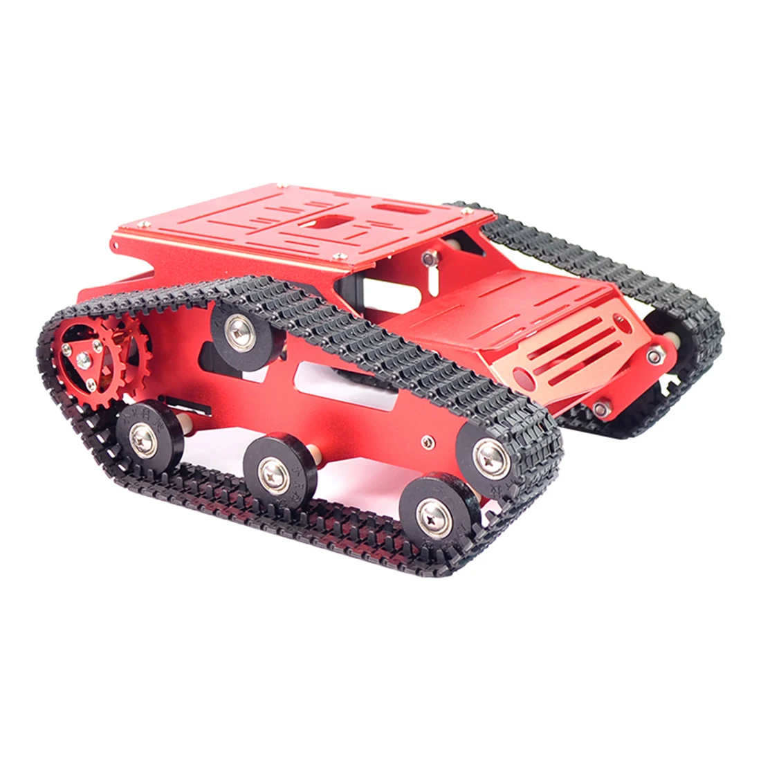 DIY умный программируемый робот танк гусеничное Шасси рамка автомобиля комплект высокого качества подарок для взрослых детей-синий - Цвет: Red