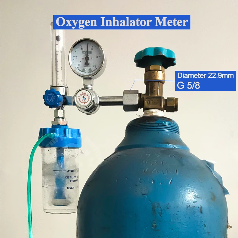 Medidor de inhalador de oxígeno, reductor de presión, regulador de válvula, reductor de flujo de presión