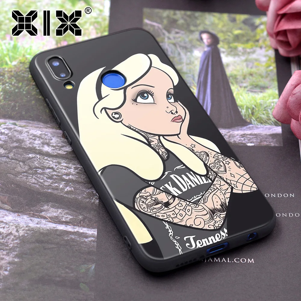 

For Huawei P20 Lite Case Tattoo Princess Cover for Huawei P30 Lite Case for P8 P9 Lite 2017 P10 P20 P30 Lite Pro Plus Case