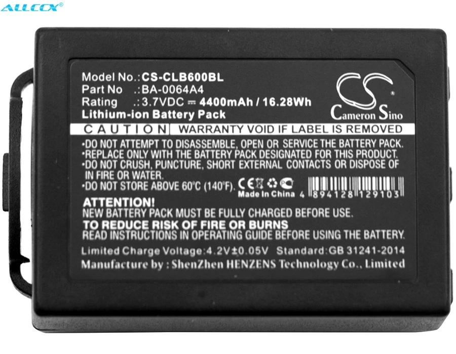 Cameron Sino 4400mAh аккумулятор BA 0064A4 BCP60ACC00002 BCP60ACC00106 для CipherLab CP60 CP60G|Цифровые