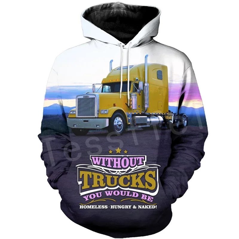 Tessffel Trucker Красочные мужские женские толстовки/худи/на молнии 3Dfullprint Пуловер Спортивные костюмы повседневные Crewneck S-1