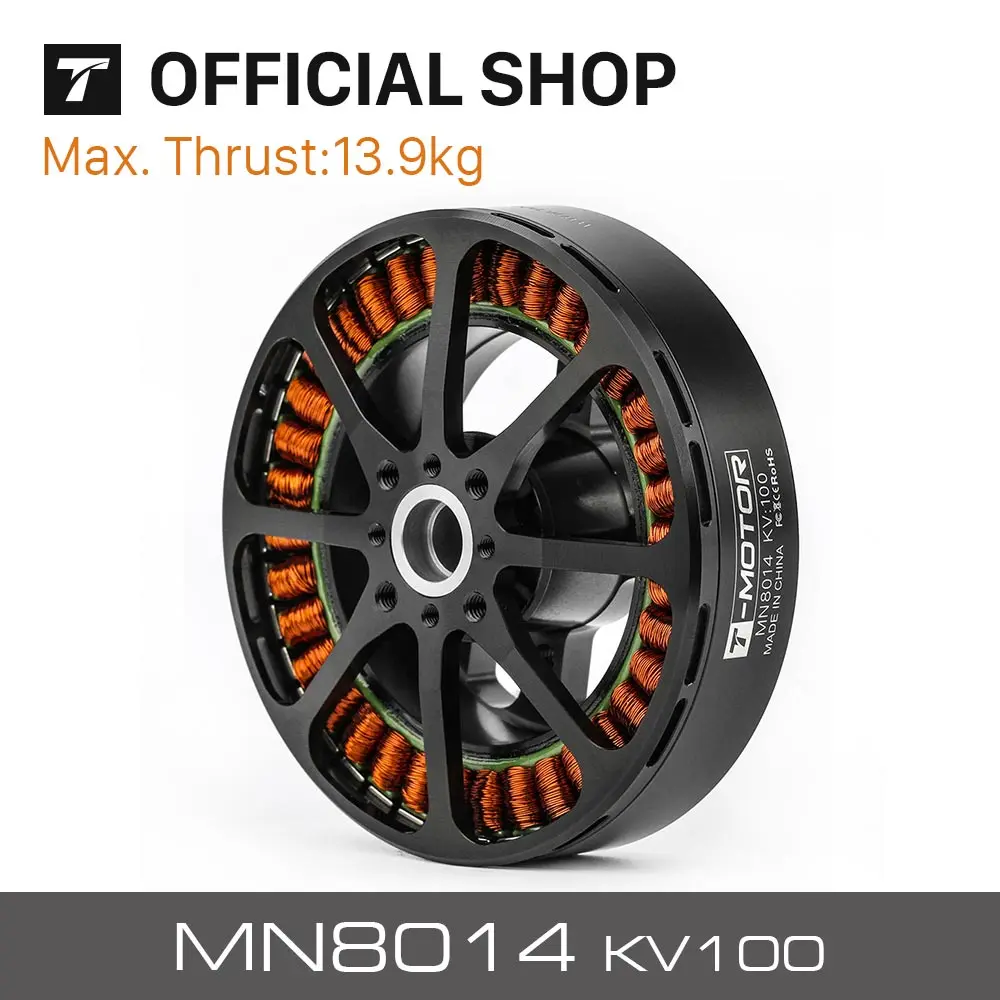 T-Motor MN8014 KV100/KV180 Moteur Drone 12S Poussée 13.9kg