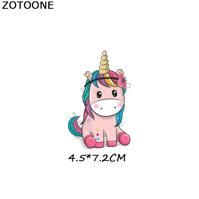 ZOTOONE Cute Cartoon Animal Patches Heat Transfer Iron on Patch for T-Shirt Children Gift DIY Clothes Stickers Heat Transfer G 1082