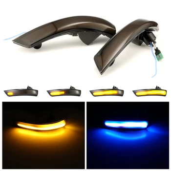 

2Pcs Dynamic Rearview Mirror Side Wing Indicator Clear Lens Turn Signal Light Car LED Blinker For Ford Focus 08-16 Accessories