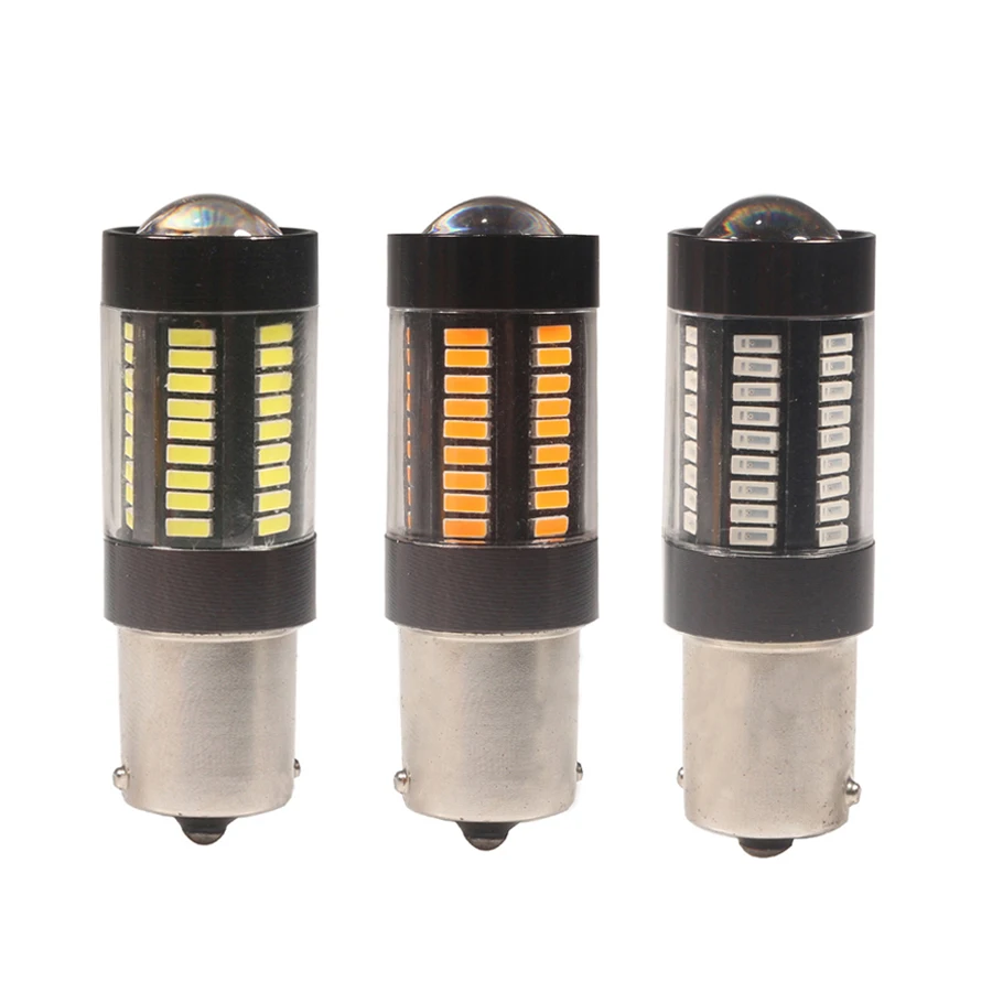 NHAUTP 1 шт. 1156 1157 4014 66-SMD BA15S BAY15D P21/5 Вт P21W светодиодный фонарь для парковки
