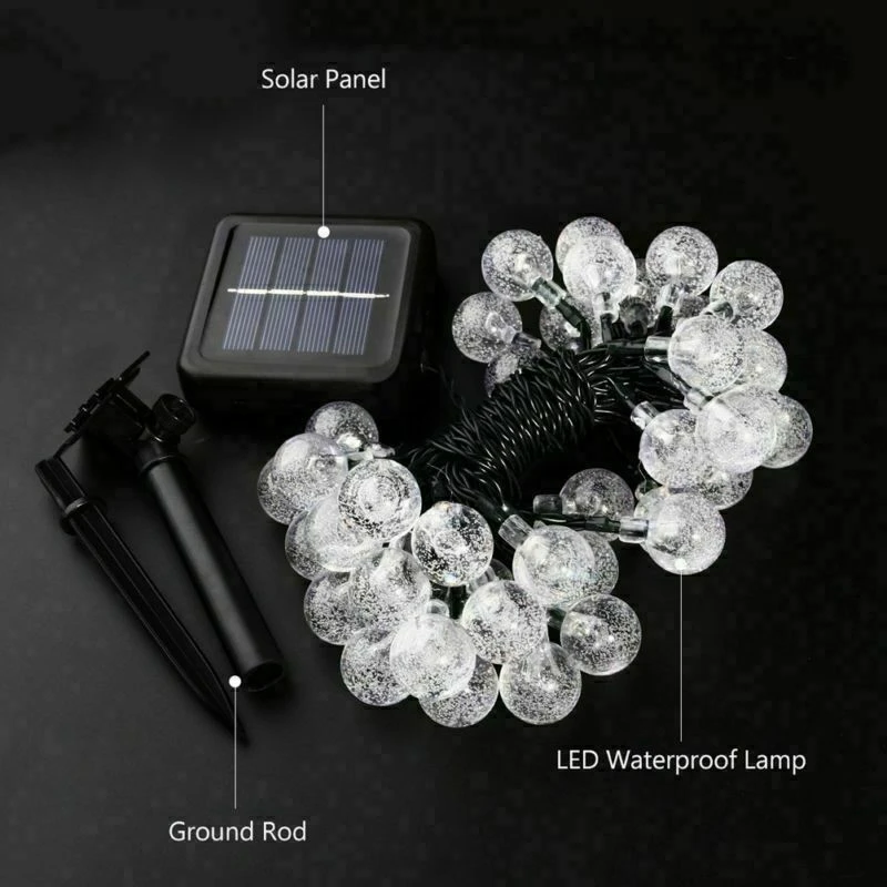 50 LED Solar Powered String Light Garden Yard Decor Lamp Outdoor Waterproof