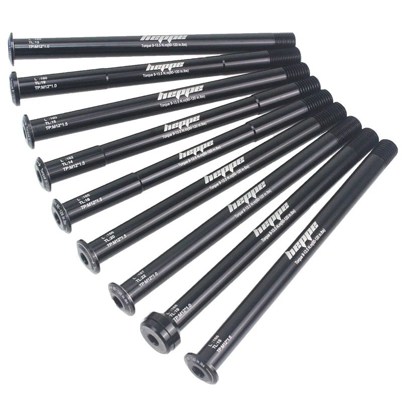 Bicycle Thru Axle MTB Road Bike Front Fork Shaft Skewers Rear Hub 12x142 12x148 12x100 12x110 M12xP1.0/P1.5 Bike Parts