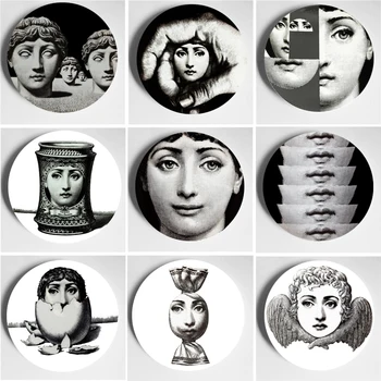 

Fashion Lina Face Plate Wall-Hanging Plate Milan Design Lina Cavalieri Wall Plate Home Bar Studio Decorative Plate