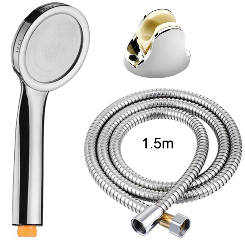 Shower-Heads-Set Bathroom-Accessories Pressurized Handheld Flexible Water-Saving Removable