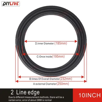 

DIYLIVE 10-inch cloth edge folding ring fitting 2 lines cloth edge side folding subwoofer cloth edge (250mm) 2 lines