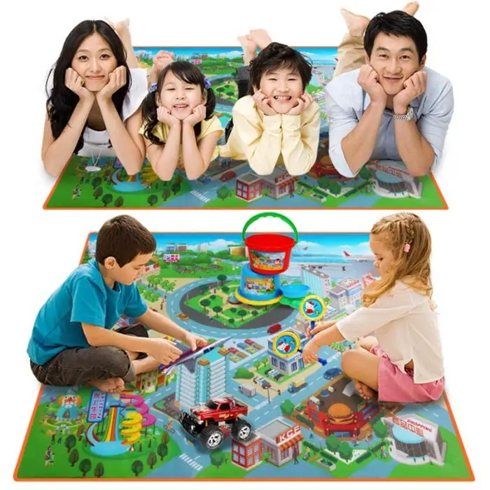 Crianças dos Miúdos do Bebê Aprender a Andar Rastejando Cobertor Tapete Cidade Vida Estrada Tráfego Jogar Esteira Casa Eig88 7 High Quality Brinquedos e hobbies