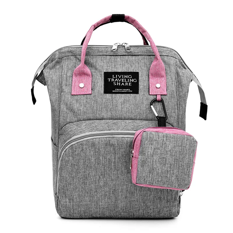 2 шт./компл. композитная Холщовая Сумка рюкзак для матери и ребенка кошельки на молнии большая Вместительная дорожная сумка-рюкзак сумка для кормления ребенка - Цвет: Style2
