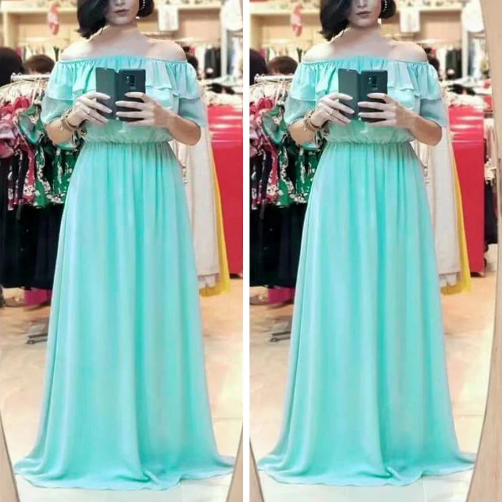 Африканские женские сексуальные платья Boubou с открытыми плечами Элегантный