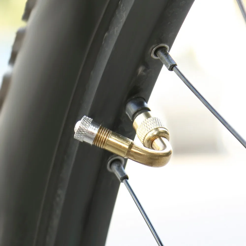 Motorcycle Car Bicycle Tire Stem Extender Tyre Valve Extension Adaptor Brass Air Tyre Valve Caps Schrader Valve 45/90/135 Degree