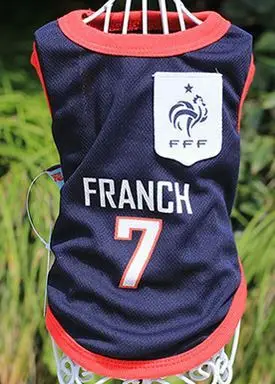 France Роскошные товары для собак весна лето футболка World Cup одежда товары - Цвет: France