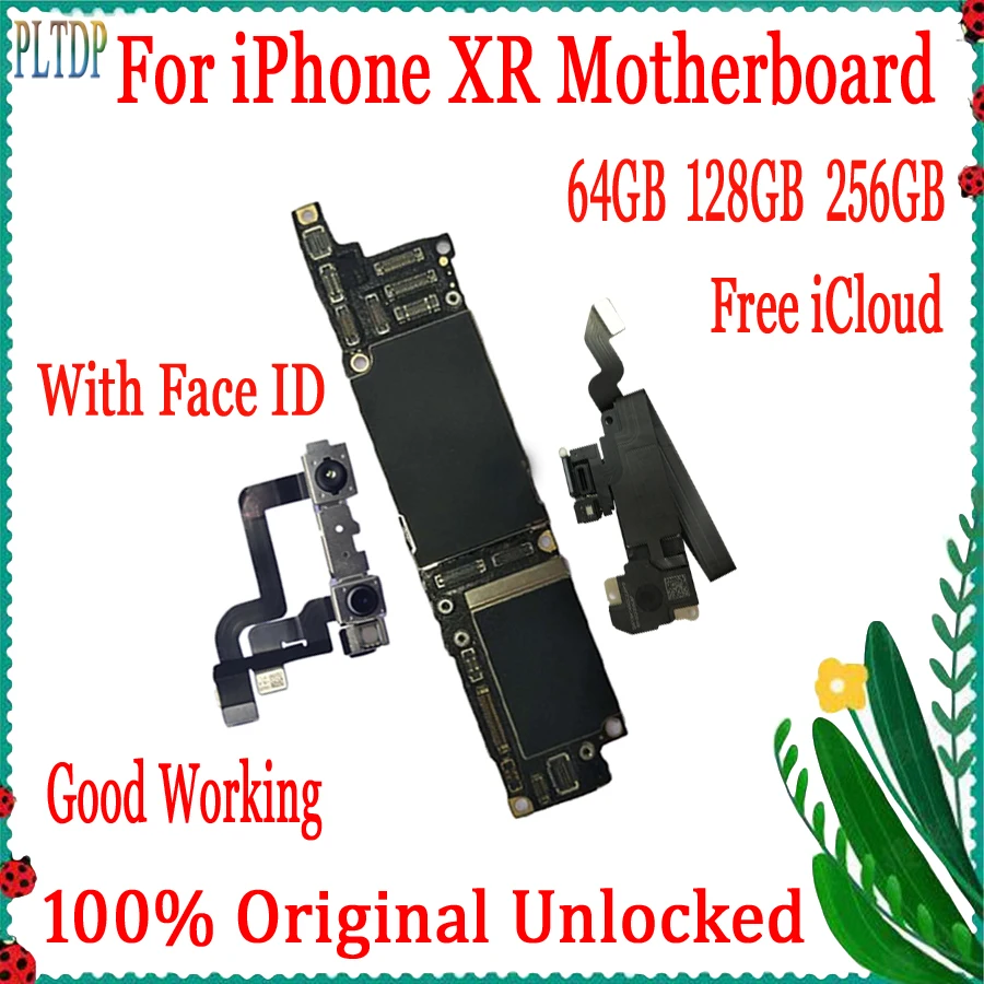 US $155.95 Good Tested For iphone xr Motherboard withwithout Face ID Factory unlock 100 original For iphone xr Logic board 64GB128G256