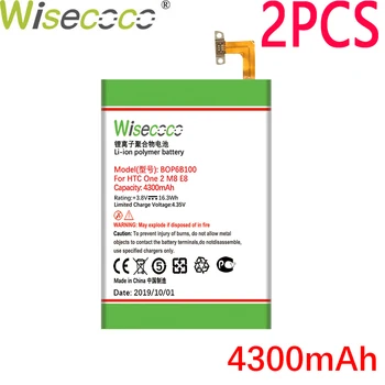 

WISECOCO 2PCS 4300mAh BOP6B100 Battery For HTC one 2 M8 W8 E8 Dual Sim M8T M8W M8D M8x M8e M8s M8SD M8ST Phone+Tracking Number