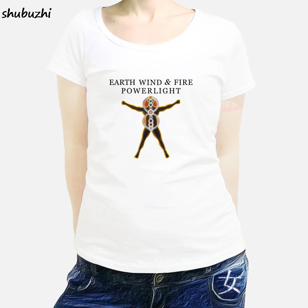 Женская черно-белая футболка Earth Wind And Fire Powerlight Soul мультяшная женская новая модная